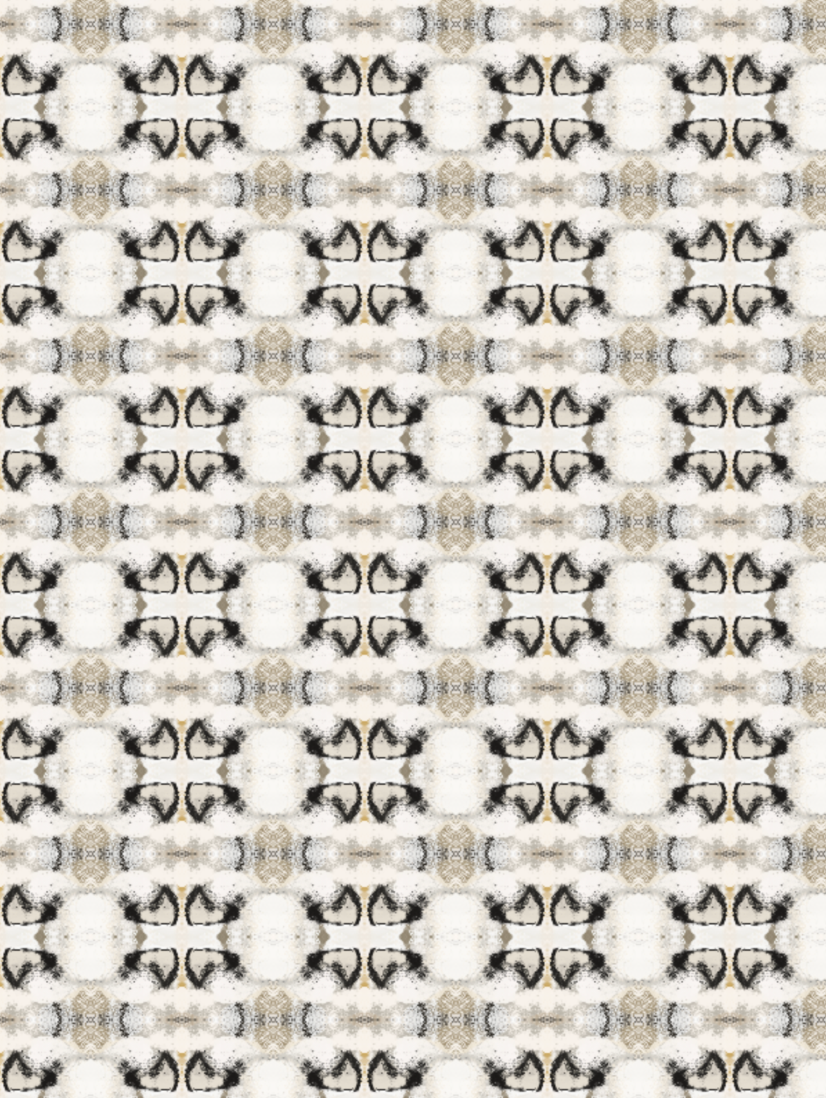 artist fabric, painterly fabric, brush stroke fabric onyx ivory tan