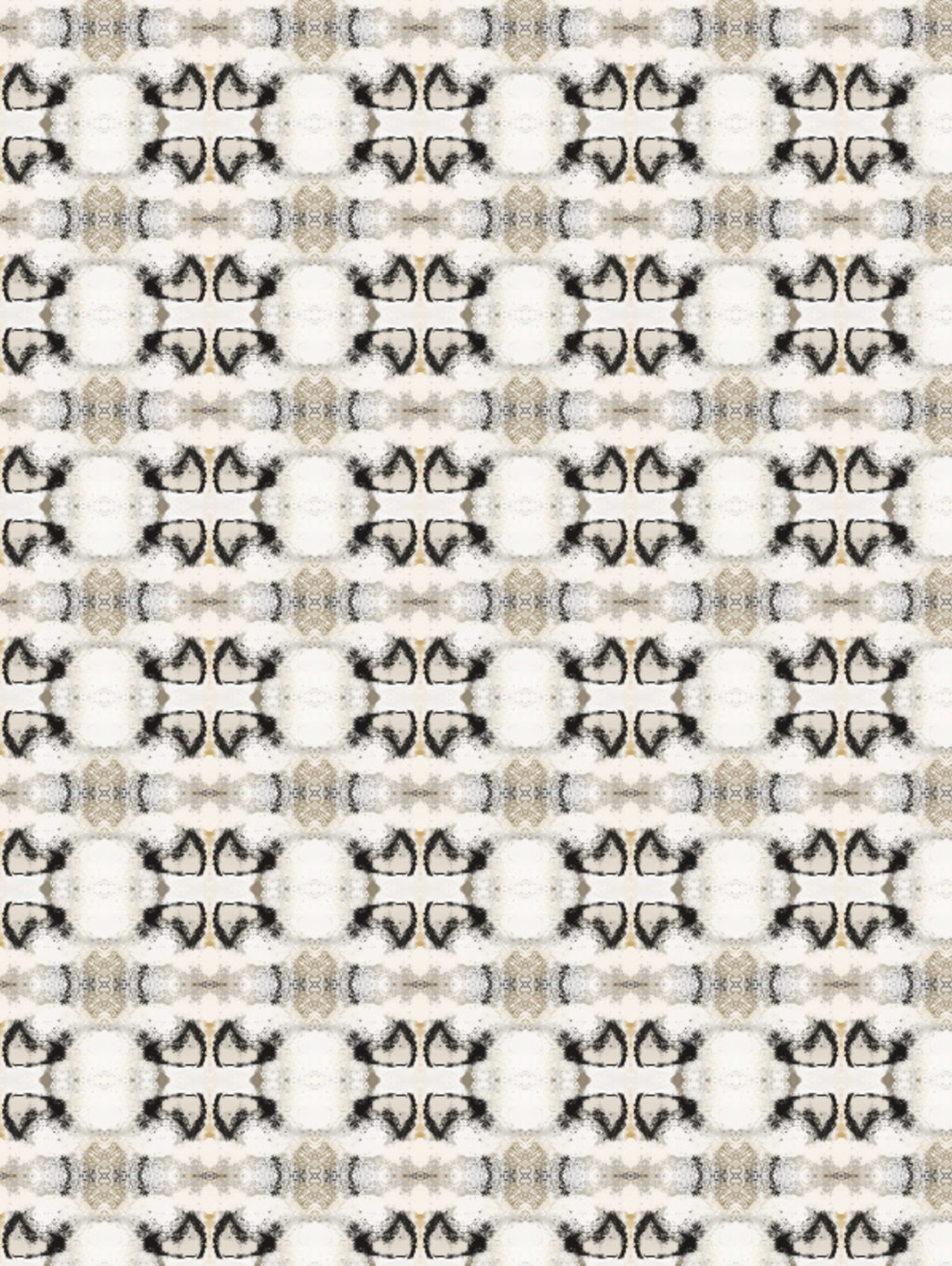 artist fabric, painterly fabric, brush stroke fabric onyx ivory tan