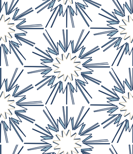 designer wallpaper direct blue and white cream hexagon interior design