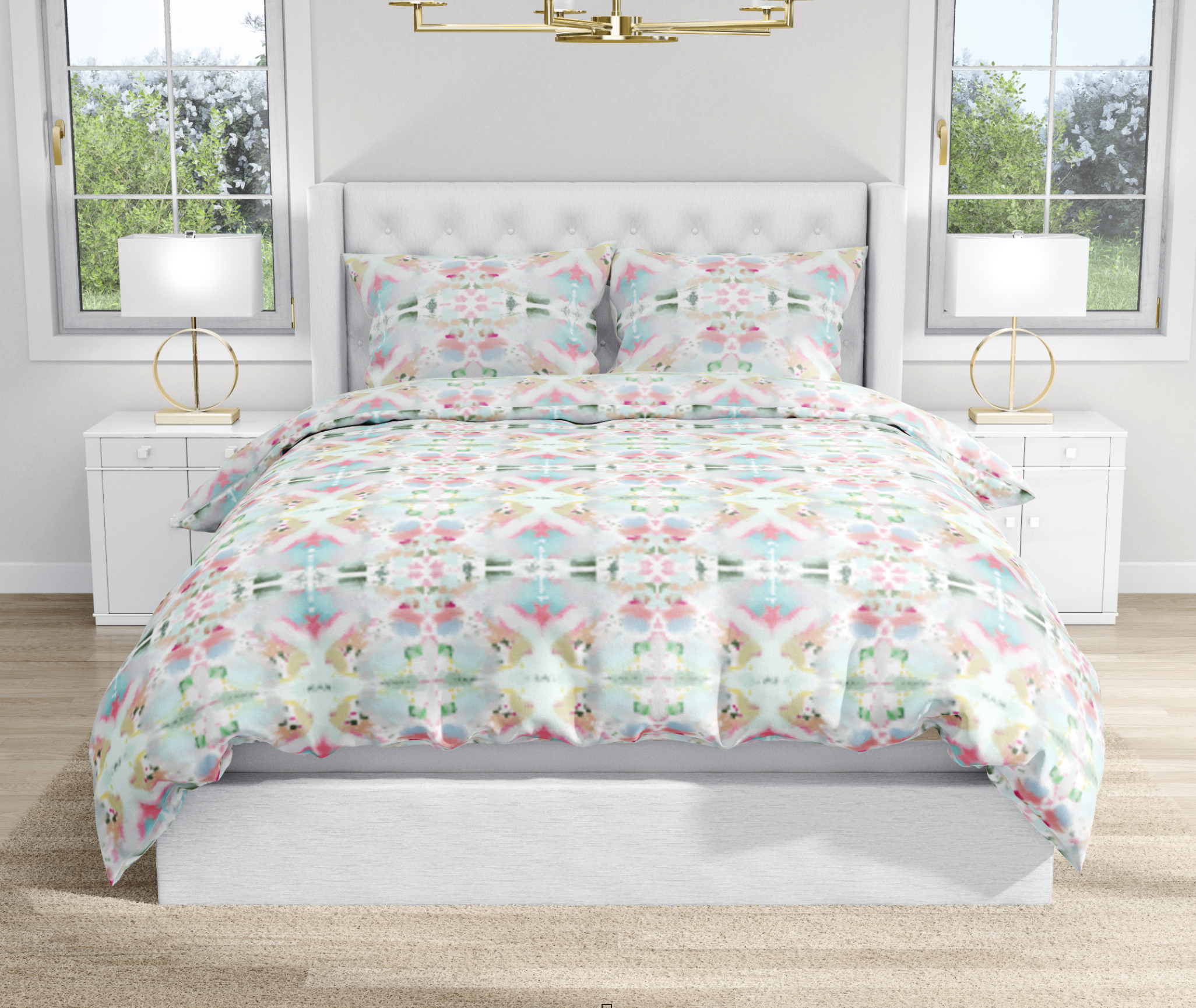 Girls top coral bedding
