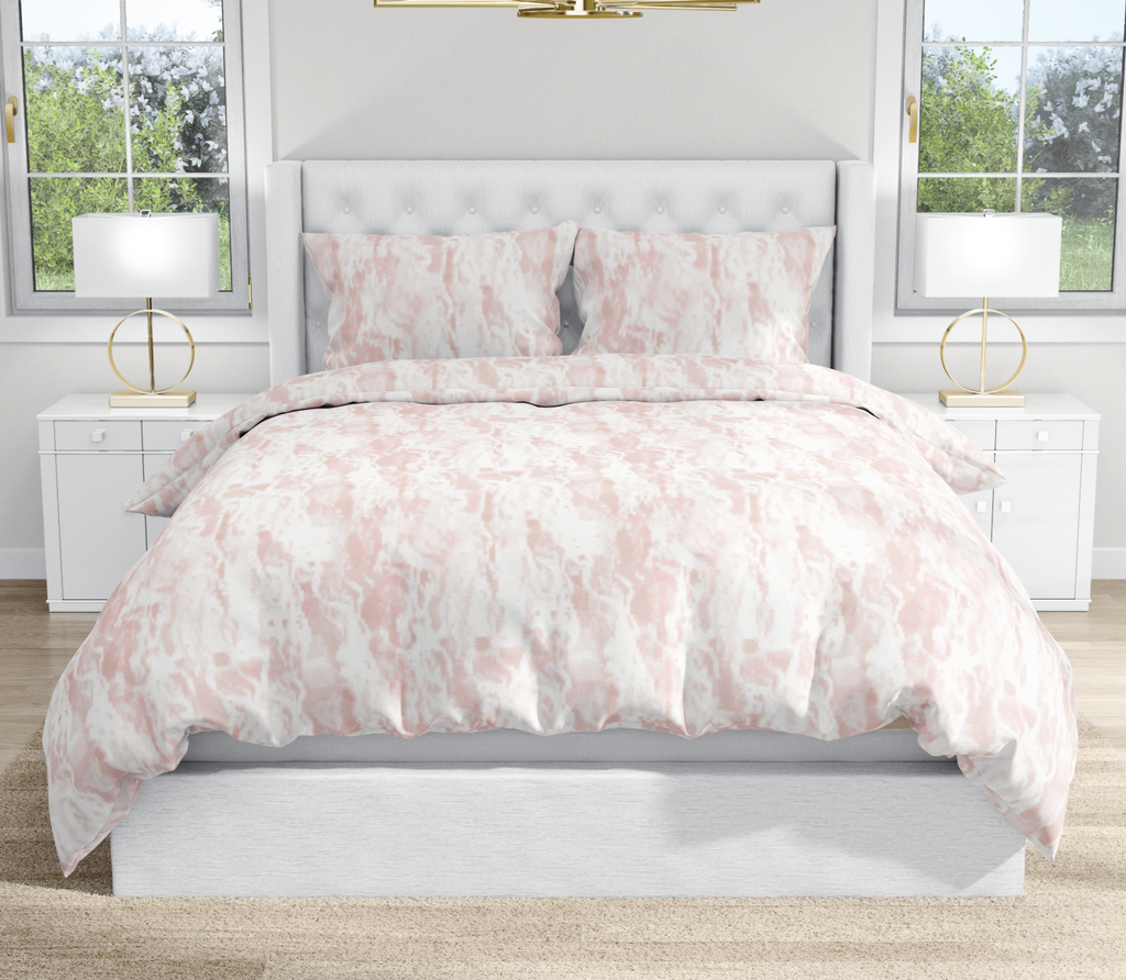 blush watercolor bedding girls room