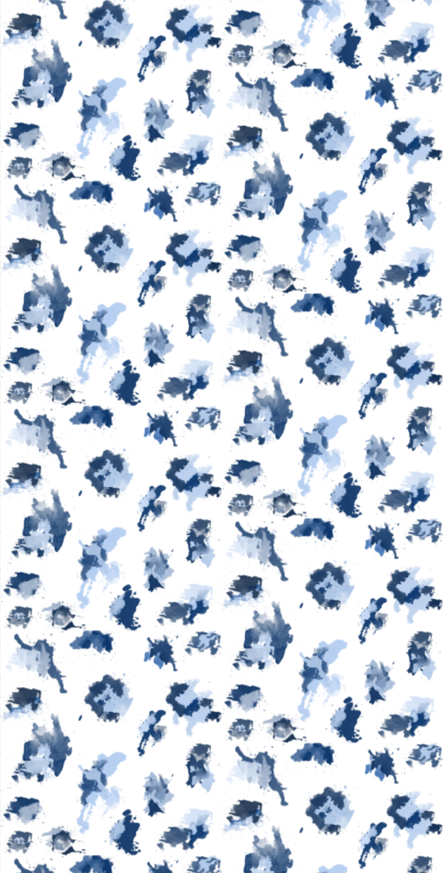 blue leopard print wallpaper, blue paint splotch wallpaper, blue paint daubs wallpaper, blue powder bathroom wallpaper, blue cheetah print wallpaper