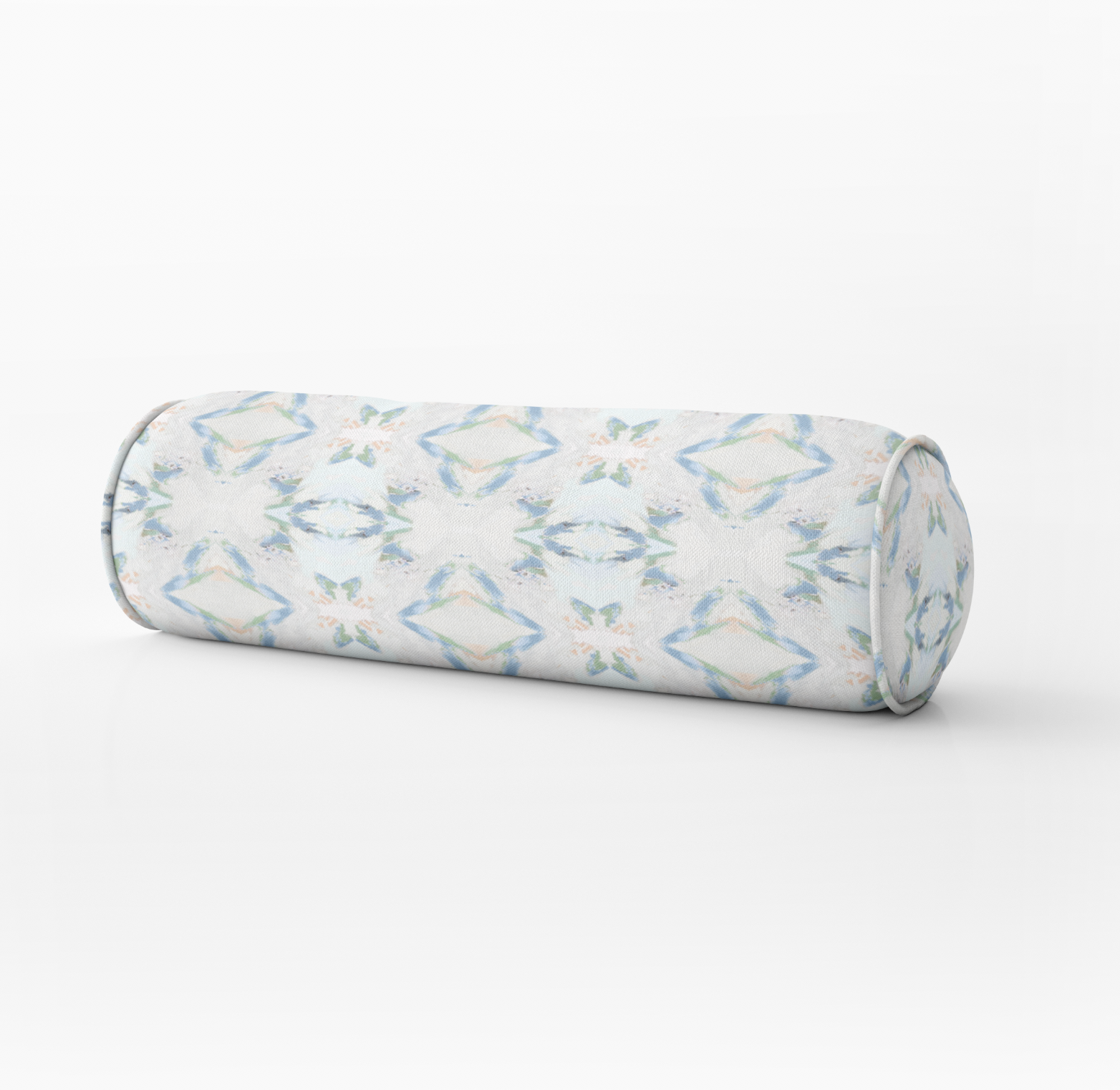 Azalea Pale Blue Bolster Pillow Jennifer Latimer
