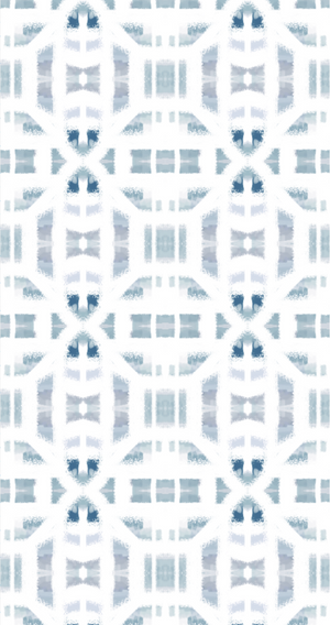 blue watercolor geometric wallpaper, coastal living wallpaper, coastal living powder room, coastal decor wallpaper, beachy wallpaper, lake house wallpaper, lake house bathroom, airy beachy wallpaper