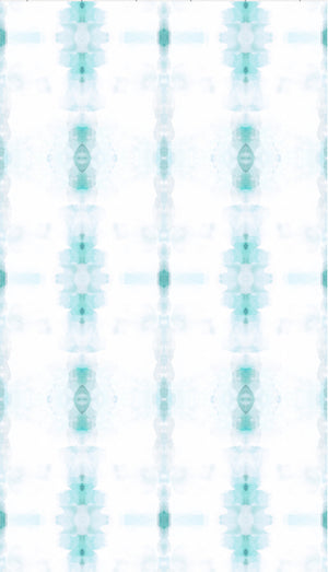 aqua wallpaper, beach house wallpaper, blue green wallpaper, aqua watercolor fabric, powder room wallpaper, seafoam green wallpaper