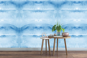 blue water mural, blue water decal, large watercolor mural, large watercolor wallpaper, accent wall wallpaper, large water accent wallpaper, blue watercolor wallpaper, blue watercolor mural
